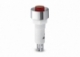 OJO DE BUEY 220V REDONDO CROMADO ROJO 9.5MM DIÁMETRO