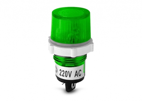 OJO DE BUEY 220V REDONDO PLÁSTICO GRANDE VERDE