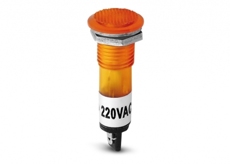 OJO DE BUEY 220V REDONDO PLÁSTICO PLANO NARANJA